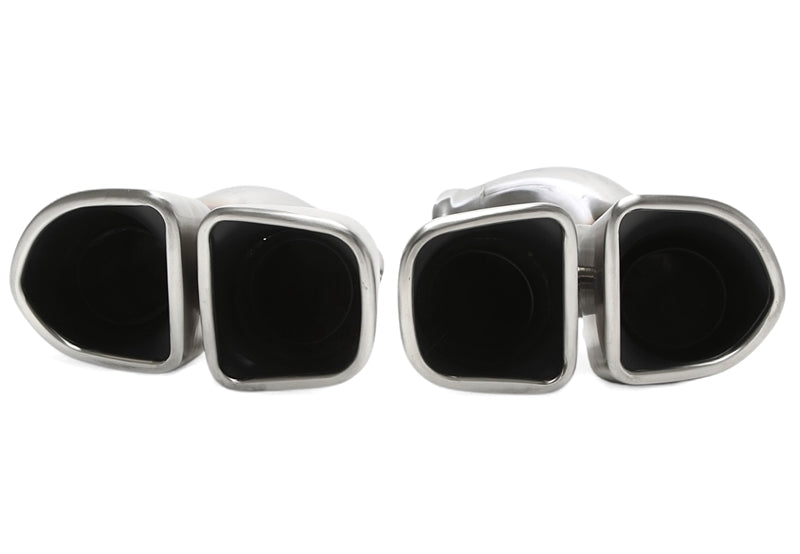 Uitlaatsierstukken double design vierkant geborsteld Porsche Cayenne 958.2 / 92A 2
