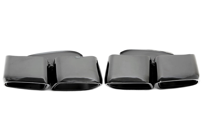 Uitlaatsierstukken double design vierkant zwart Porsche Panamera 971