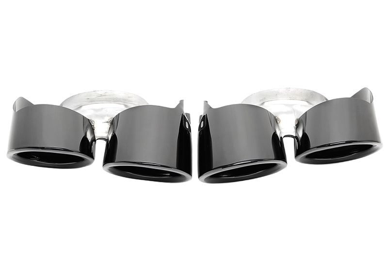 Uitlaatsierstukken double design vierkant zwart Porsche Panamera 970 2014-2016