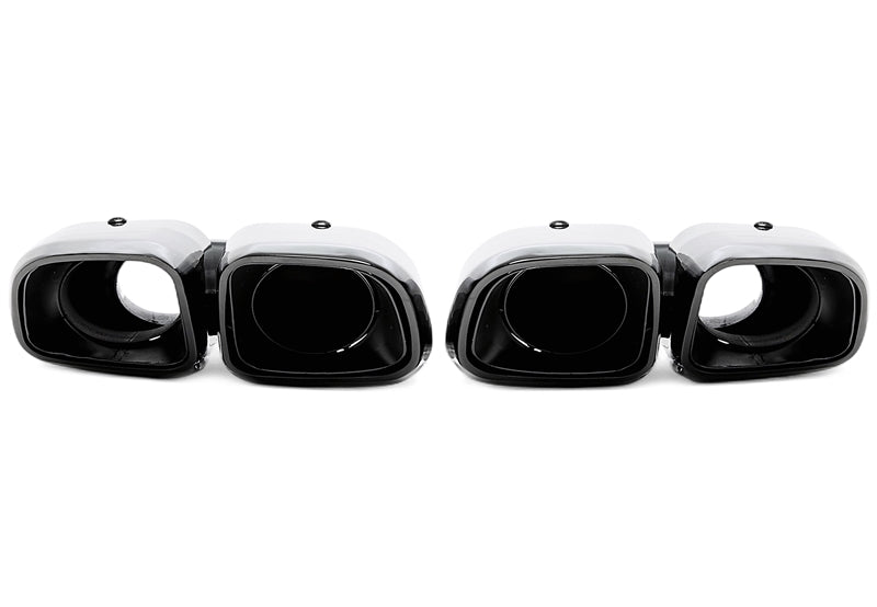 Uitlaatsierstukken double design zwart Porsche Macan 95B vanaf 2018 2