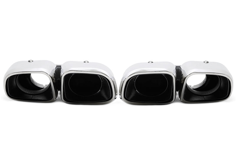 Uitlaatsierstukken double design chroom Porsche Macan 95B vanaf 2018 2