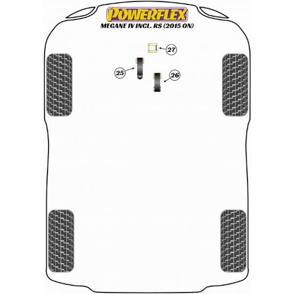 Powerflex Lagere koppelsteun Renault Megane 4 RS / Alpine A110 1.8Tce 4