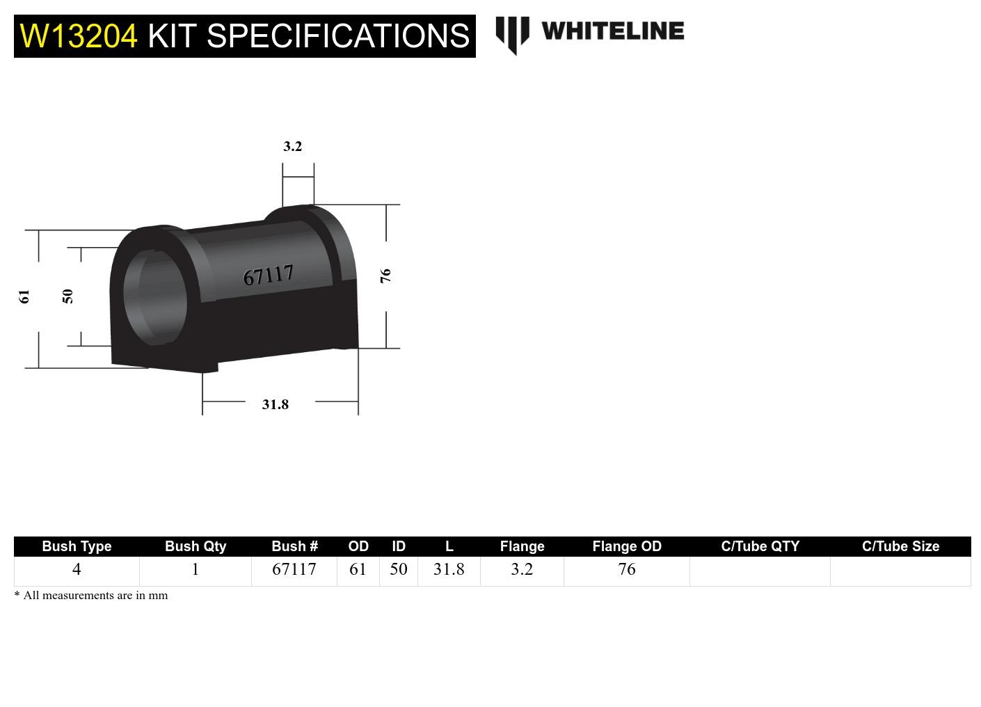Whiteline Stuurbekrachtiging bussen Volkswagen Golf 5 / Golf 6 / Seat Leon 2 / Volkswagen Scirocco