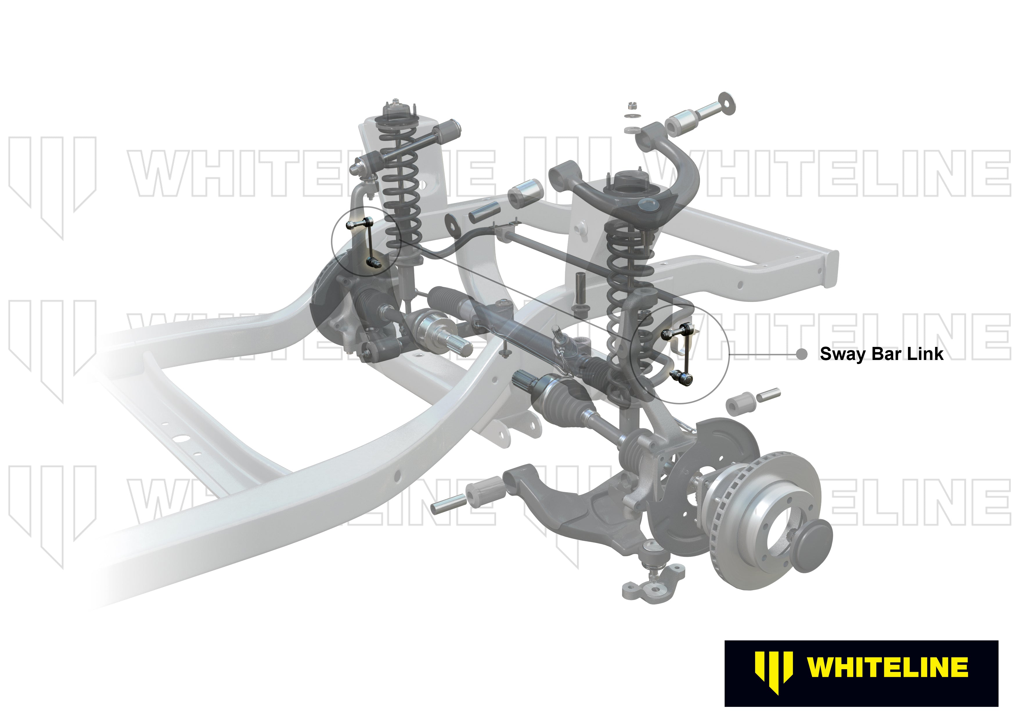 Whiteline Verstelbare achterste stabilisatorstang links Kia Stinger GT