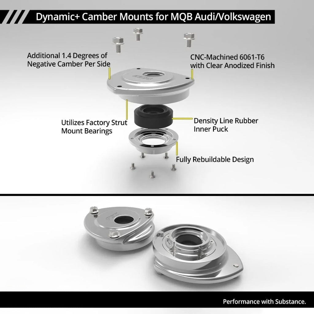 034 Motorsport - Supports de carrossage dynamiques - VW Audi MQB