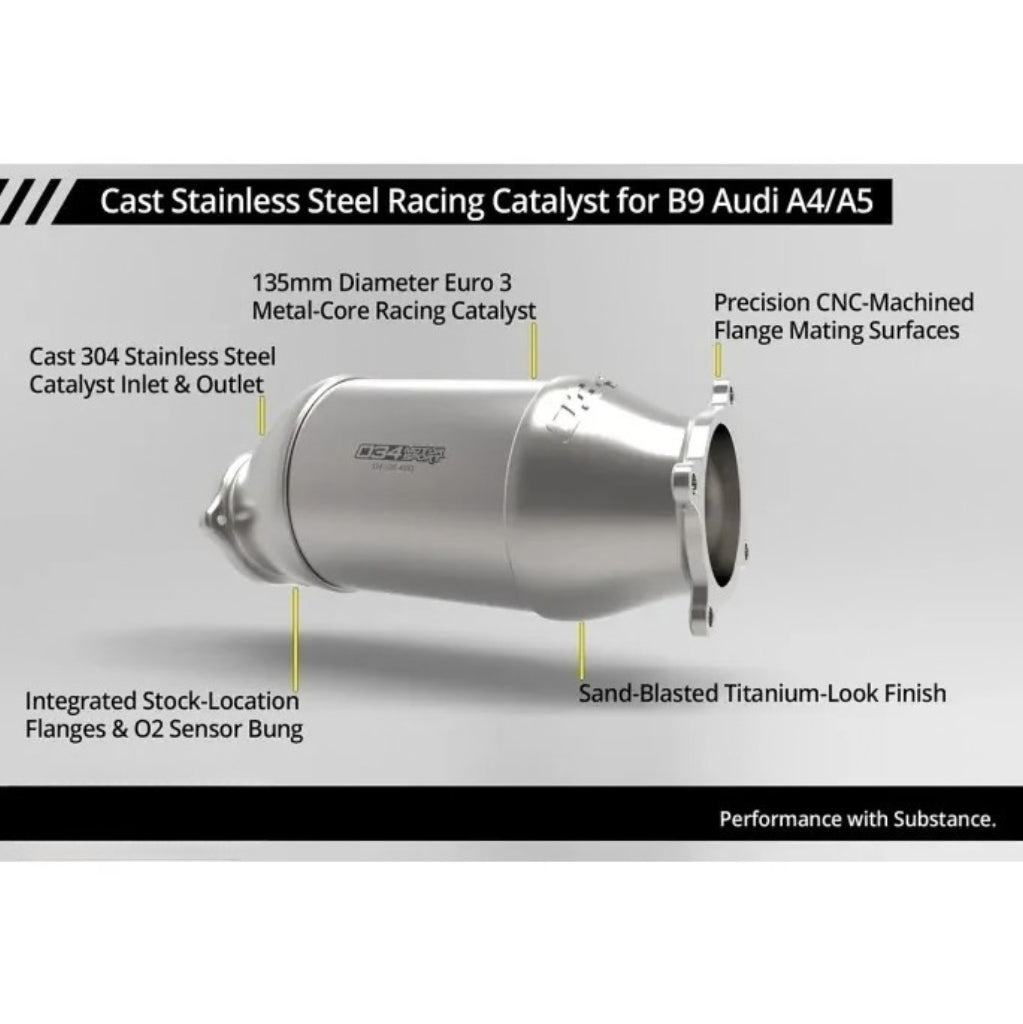 034 Motorsport - Racing Catalyst Stainless Steel - Audi A4 / A5 &amp; Allroad