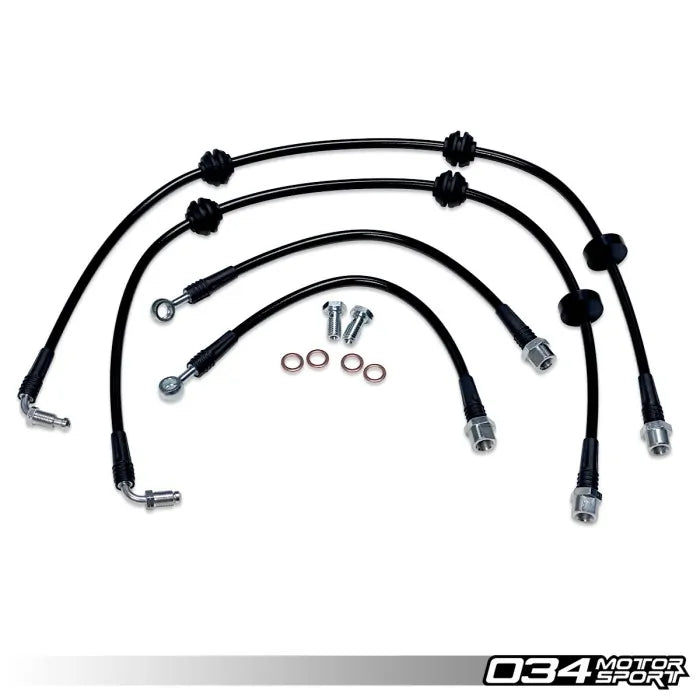 034 Motorsport Gevlochten Remleidingen Set Audi A4 A5 01