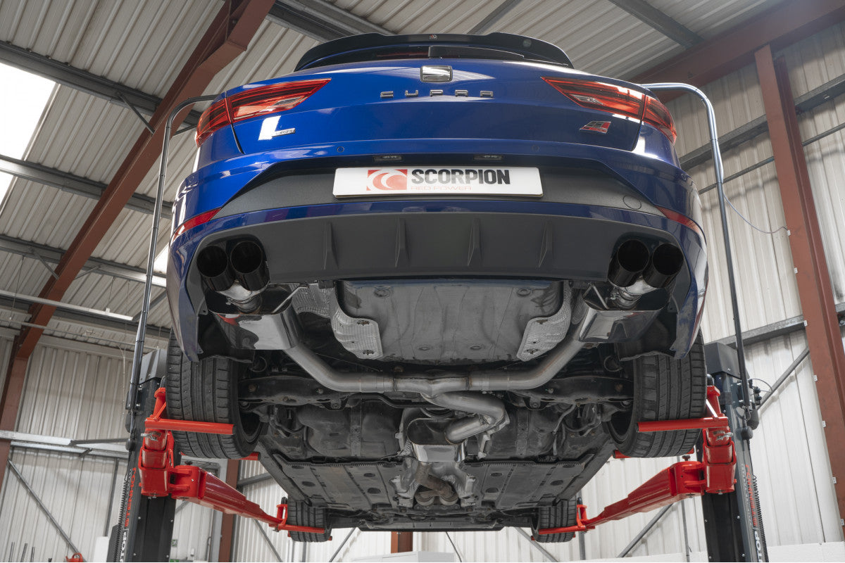 Scorpion Resoneerde GPF Back Systeem Leon Cupra ST 300 05