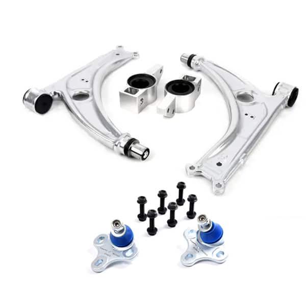 Bras de suspension avant en aluminium Racingline avec rotules pour Golf 6