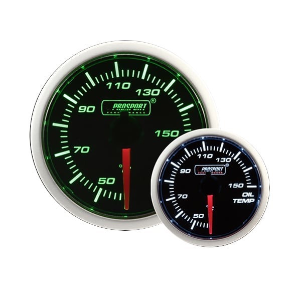 Thermomètre à huile Prosport 52 mm Vert Blanc