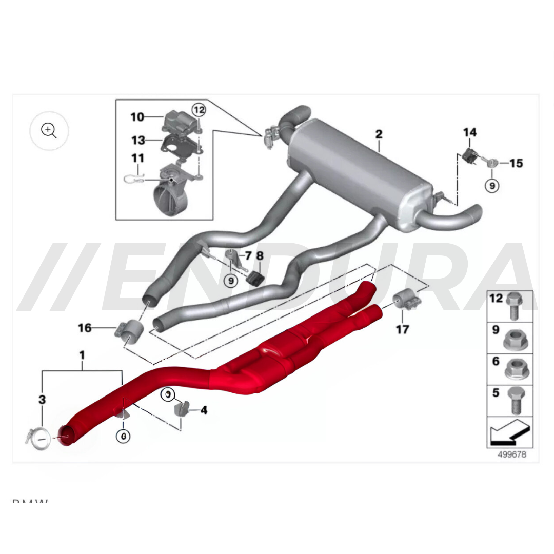 Endura - Suppression OPF/GPF 3,5" Extreme / Tube intermédiaire - BMW M340i / M440i G2x - B58