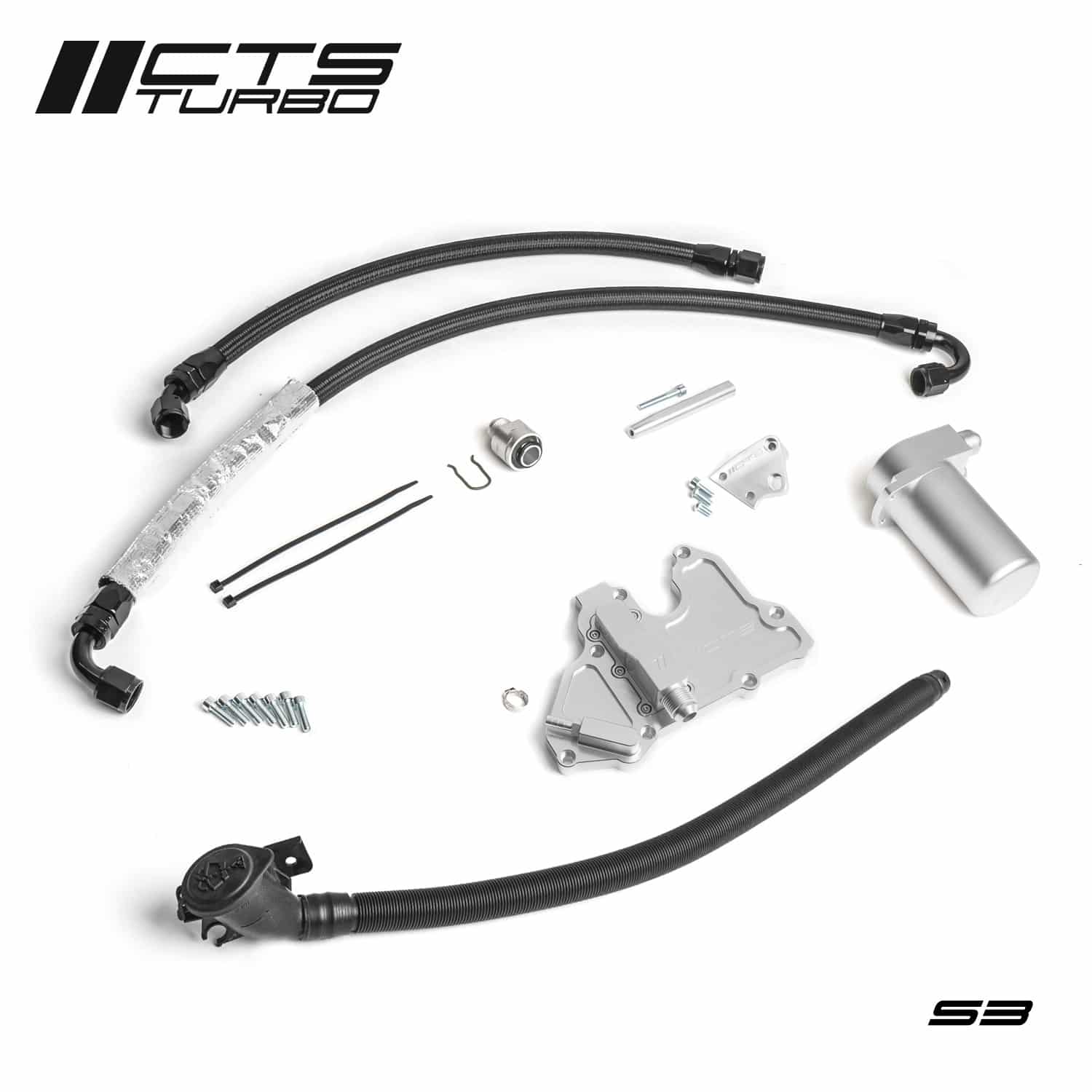 CTS Turbo Oil Drain Pan Kit VW Golf 7R 8R, Audi S3 8V 2