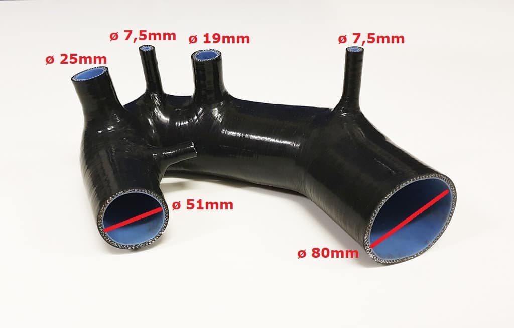puntale tubo aspirazione turbo in silicone audi a4 a6 b5 b6 passat 1 8t 4