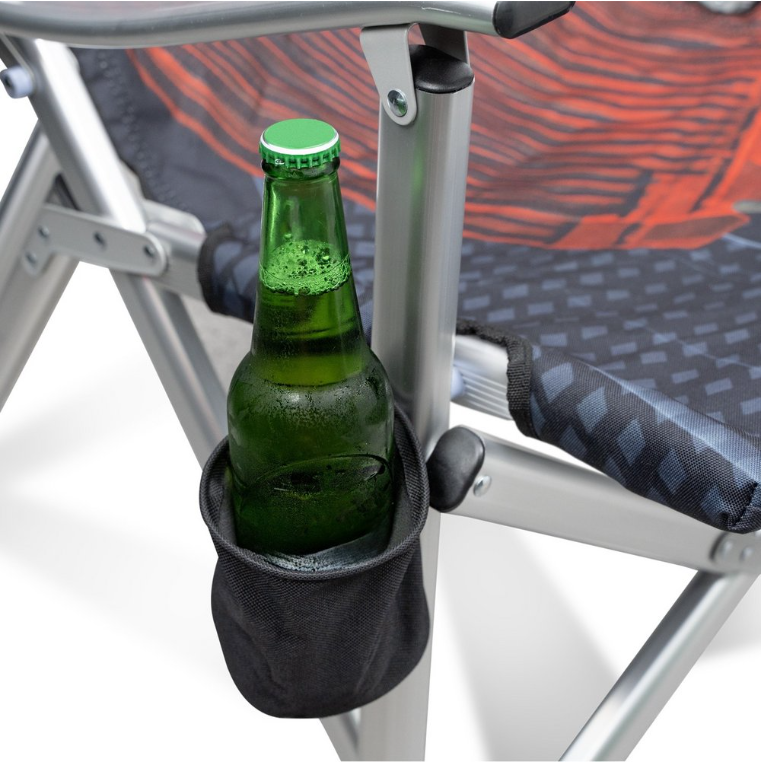 WAGNER TUNING Krzesło kempingowe Outdoor czarno-czerwone z nadrukiem 3