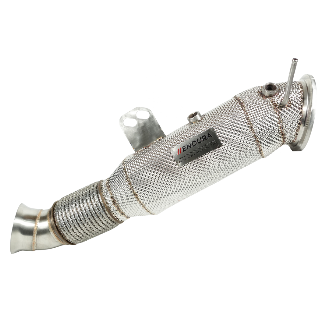 Endura Motorsport Downpipe met Heatshield - BMW X3 X4 X5 X6 X7 40i / 45e - B58 OPF