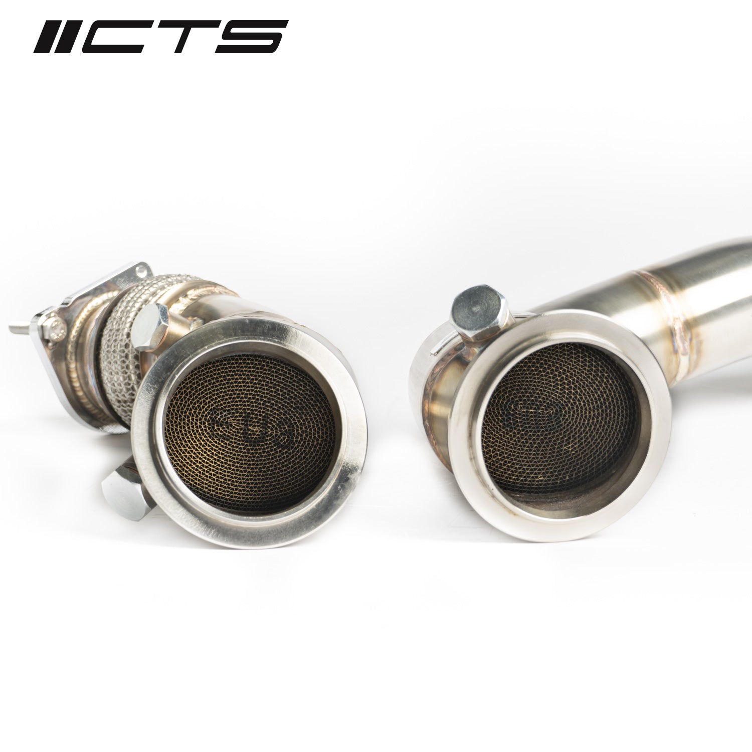 CTS Downpipes met High Flow katalysator BMW M3 F80 M4 F82 M2 Competition F87 S55 3