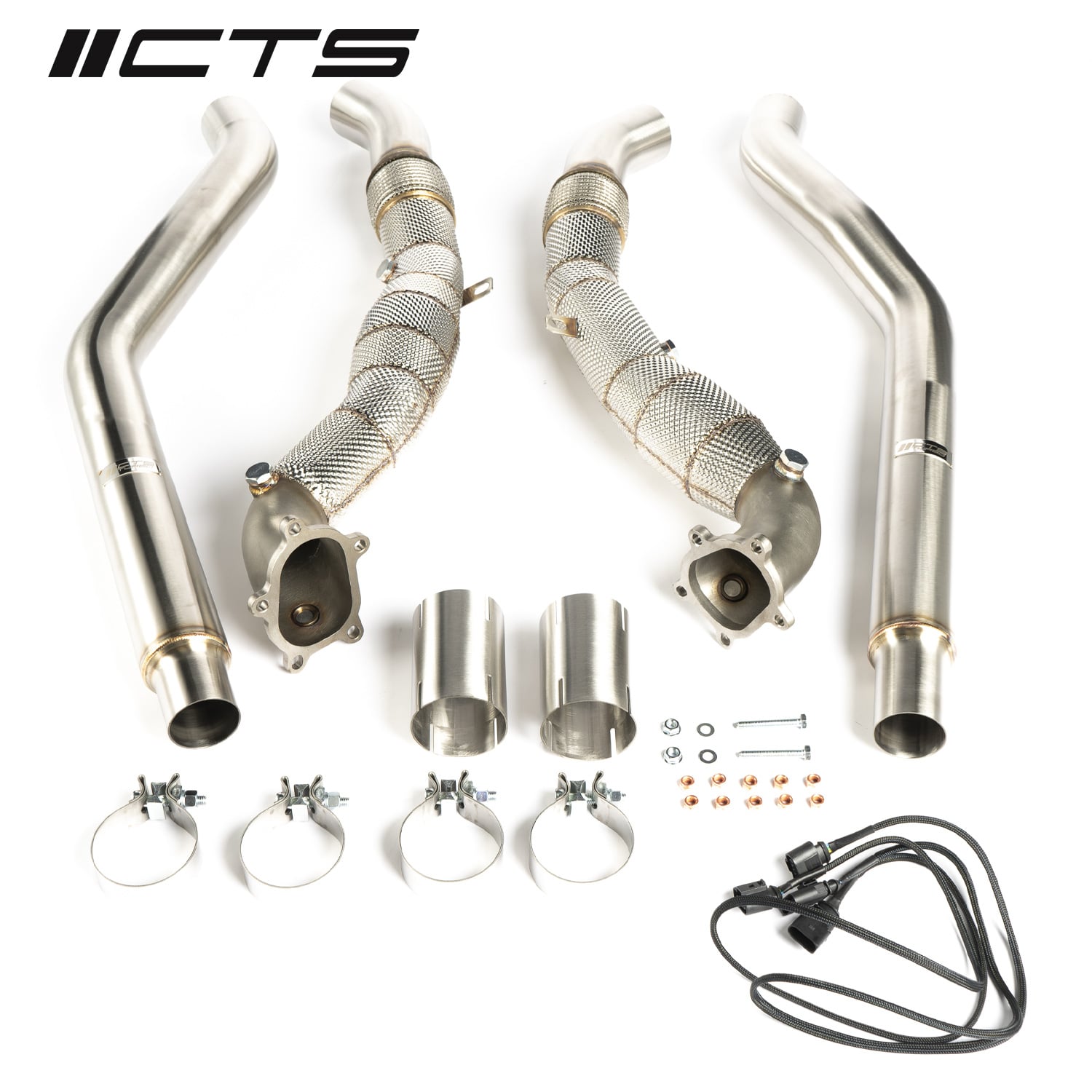 CTS Gegoten Downpipe set met High Flow katalysator Audi S6 C7 S7 C7 RS7 C7 4.0T