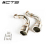 CTS Downpipes met High Flow katalysator Audi SQ7 SQ8 RSQ8 Lamborghini Urus Porsche Cayenne Turbo 4.0T V8