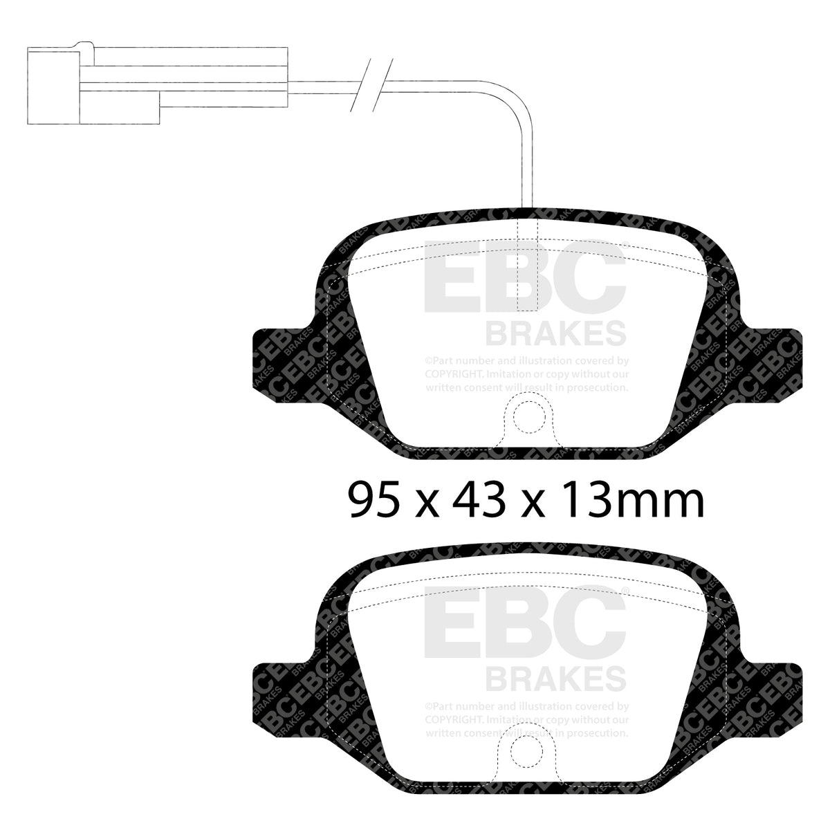 EBC Yellow Stuff remblokken achteras Abarth 595 / 695