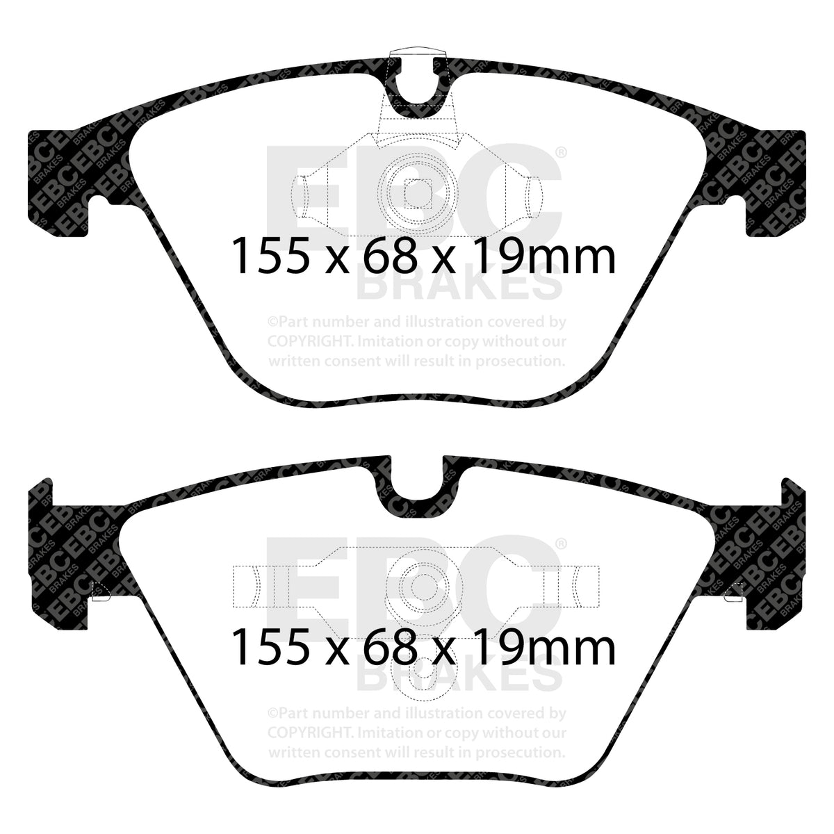 EBC Yellow Stuff remblokken vooras BMW M3 E9x / 1M E82 / 135i E82