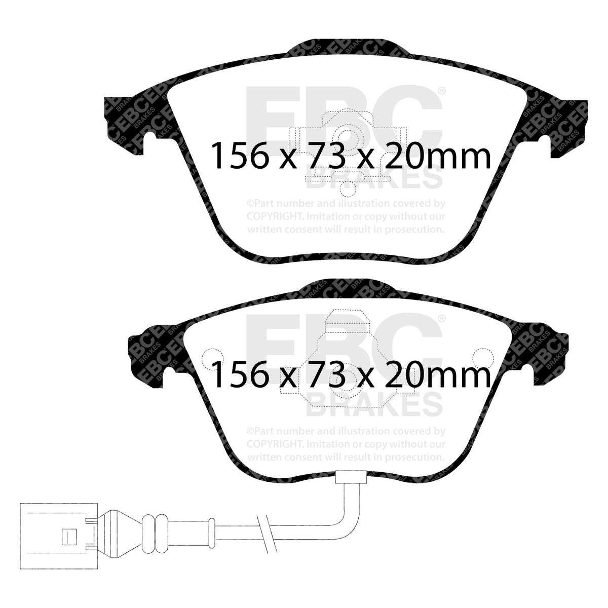 EBC Yellow Stuff remblokken vooras Audi S3 8P / A3 8P 3.2 / Leon 2 Cupra / Golf 5 R32 / Golf 6 R / Scirocco R