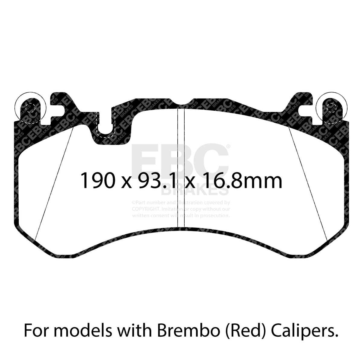 EBC Yellow Stuff remblokken vooras Mercedes AMG GT C190 / C63 AMG W204 / W205