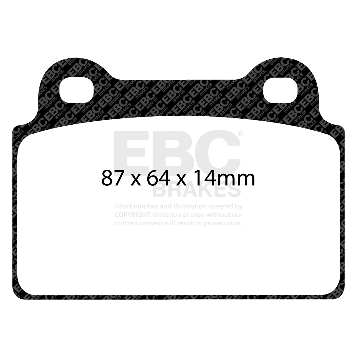 EBC Yellow Stuff remblokken achteras Mitsubishi Lancer Evo 10