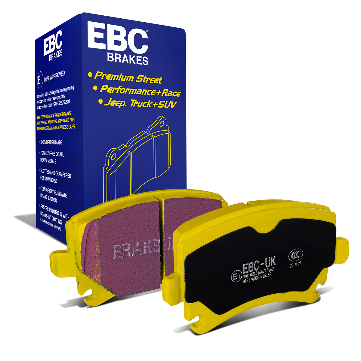 EBC Yellow Stuff remblokken achteras Audi A3 8P