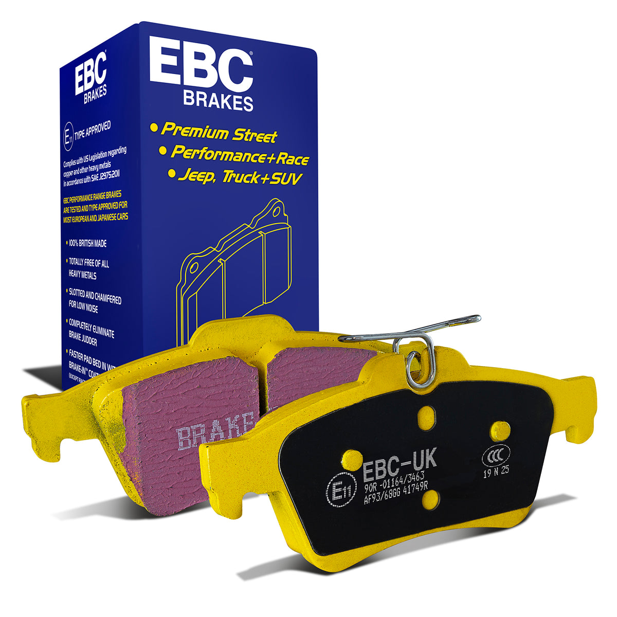 EBC Yellow Stuff remblokken achteras Ford Focus 2 ST / Focus 3 ST / RS / Mazda 3 MPS