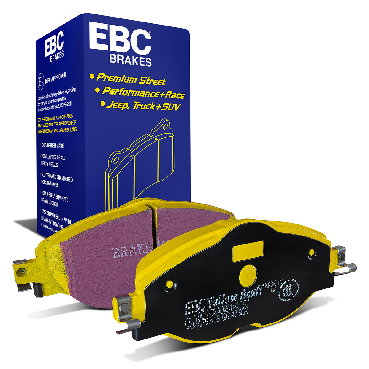EBC Yellow Stuff remblokken vooras Audi TT 8S / Volkswagen Polo AW GTI / UP GTI / Golf 7 GTI