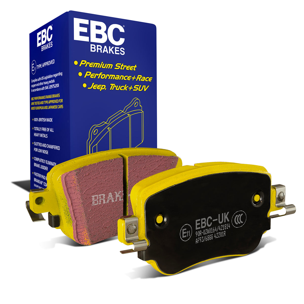 EBC Yellow Stuff remblokken achteras Volkswagen Polo AW GTI / Audi S1 / Skoda Octavia 5E VRS