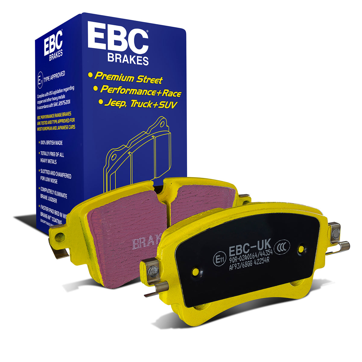 EBC Yellow Stuff remblokken achteras Audi A4 / S4 / RS4 B9 en A5 / S5 / RS5 F5