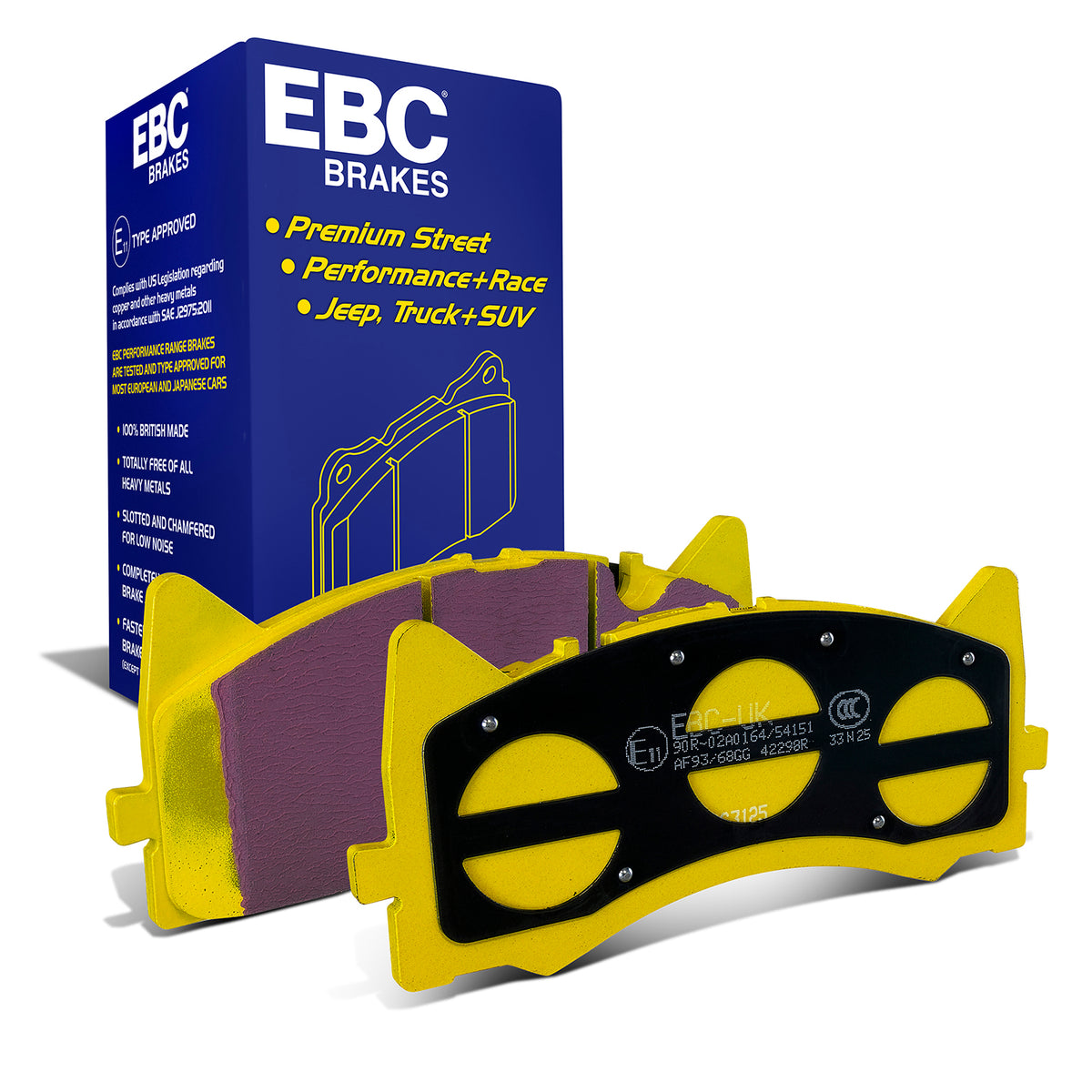 EBC Yellow Stuff remblokken vooras Mercedes C63 AMG W205 en AMG GT / GTS