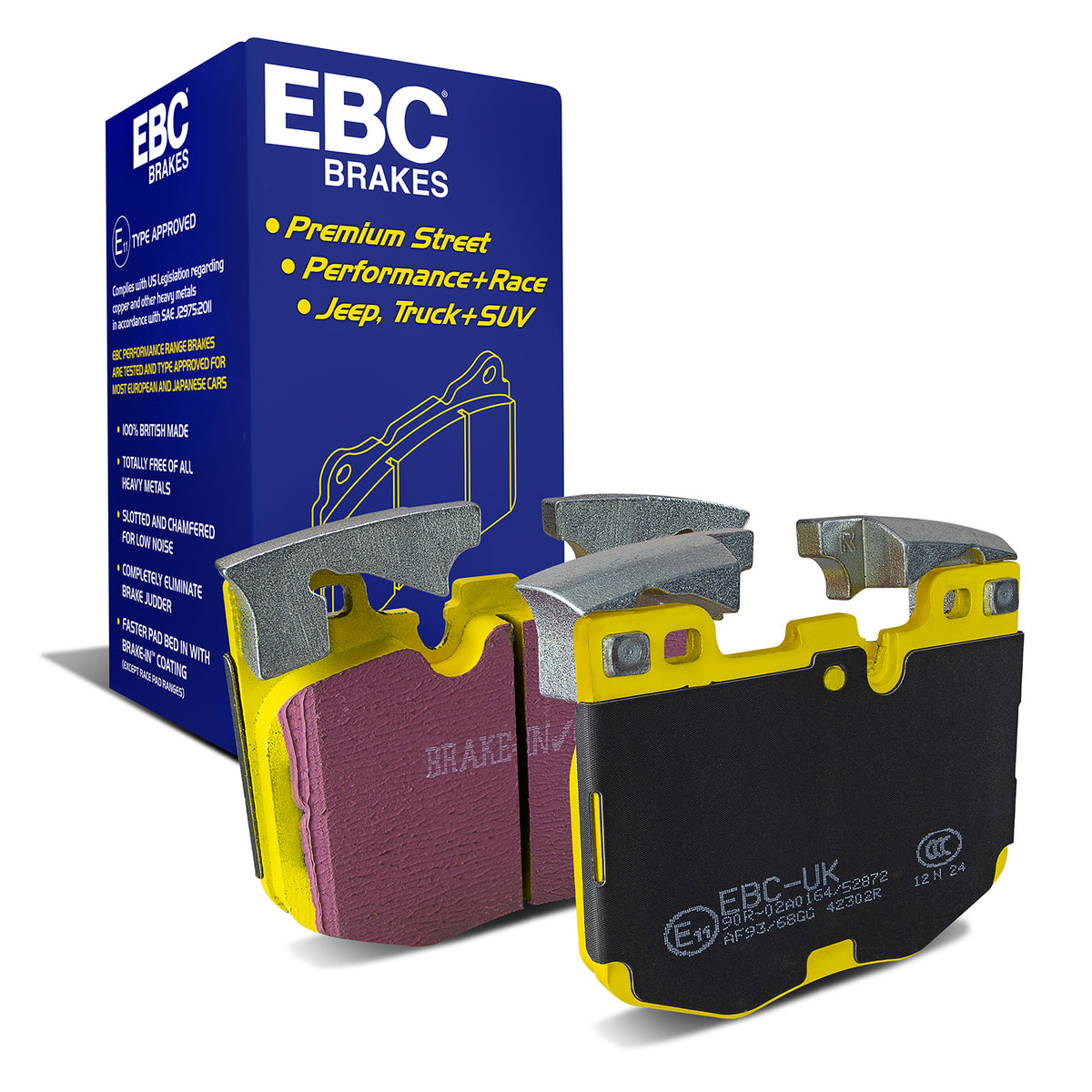 EBC Yellow Stuff remblokken vooras BMW M240i G42 / M340i en M440i G2x / Z4 G29 / Supra Mk5