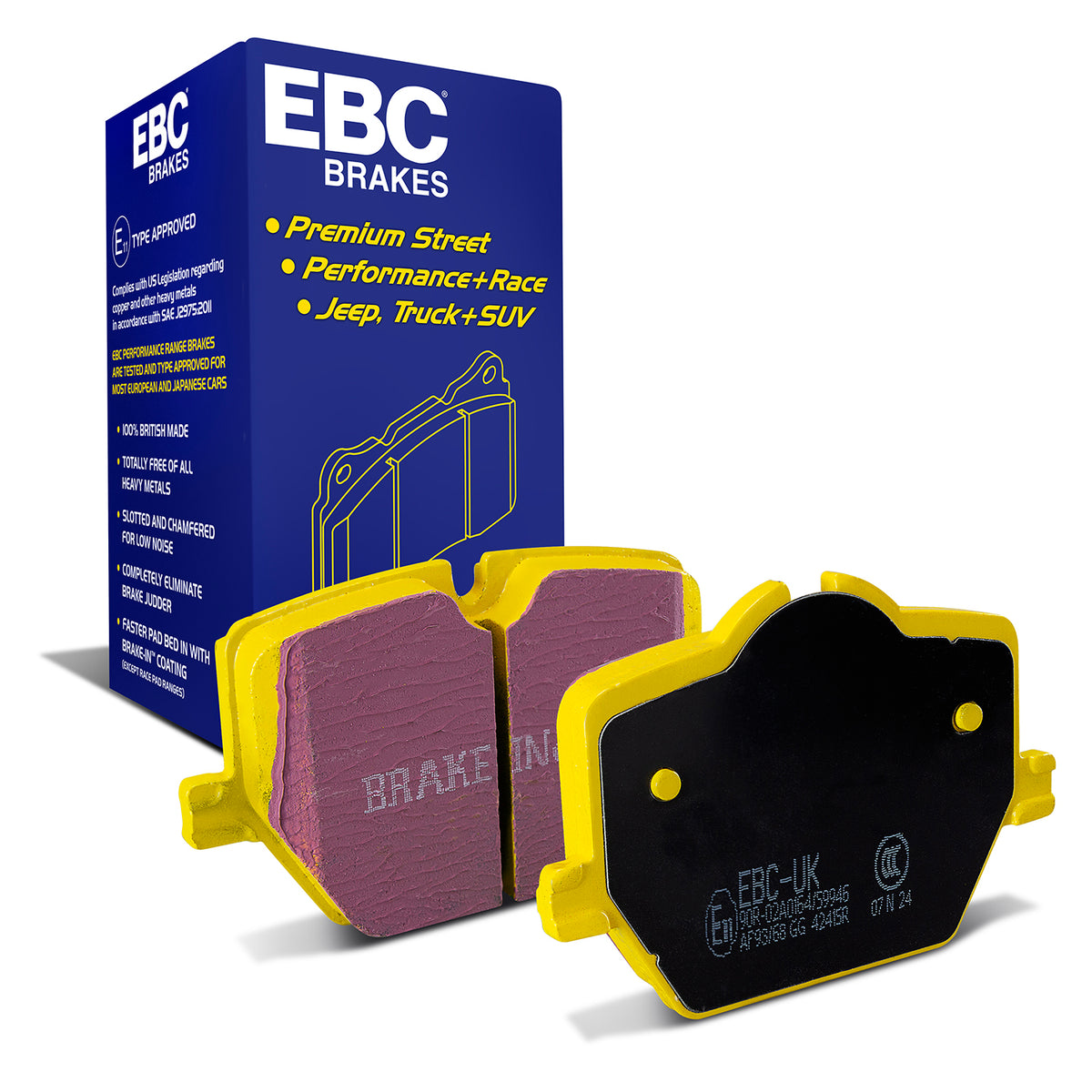EBC Yellow Stuff remblokken achteras BMW 240i G42 / 340i / 440i G2x en Supra Mk5 B58