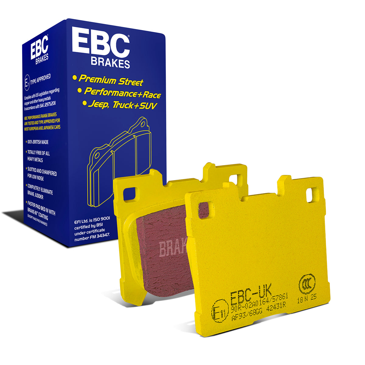 EBC Yellow Stuff remblokken achteras Toyota Yaris GR