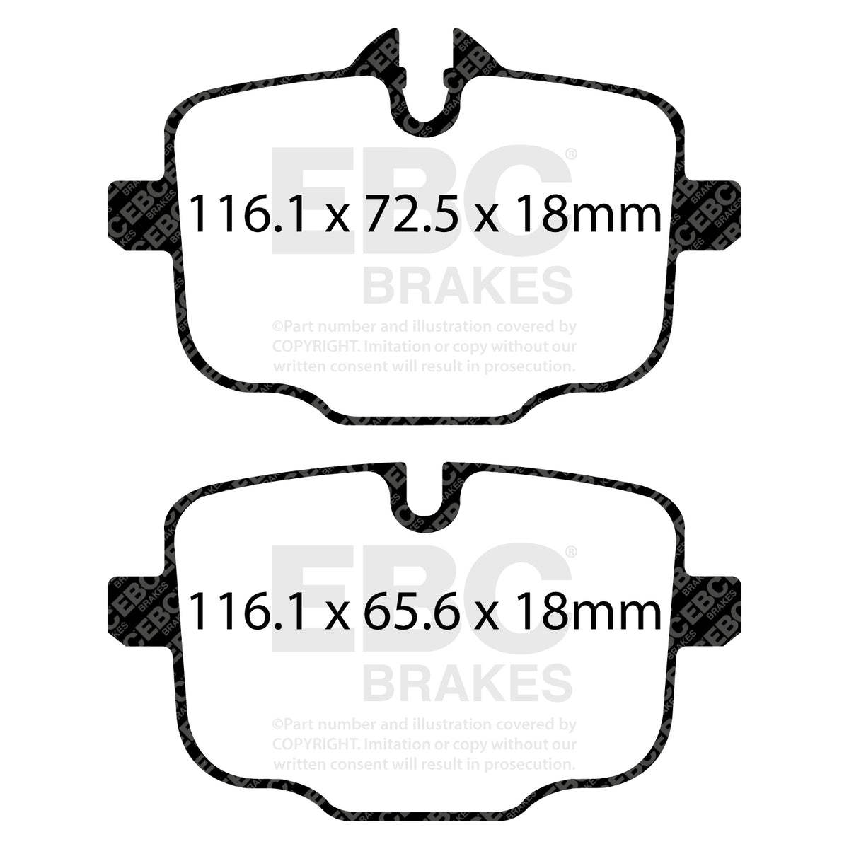 EBC Yellow Stuff remblokken achteras BMW M2 G87 / M3 G80 / M4 G8x / M5 F10 / X3M F9x