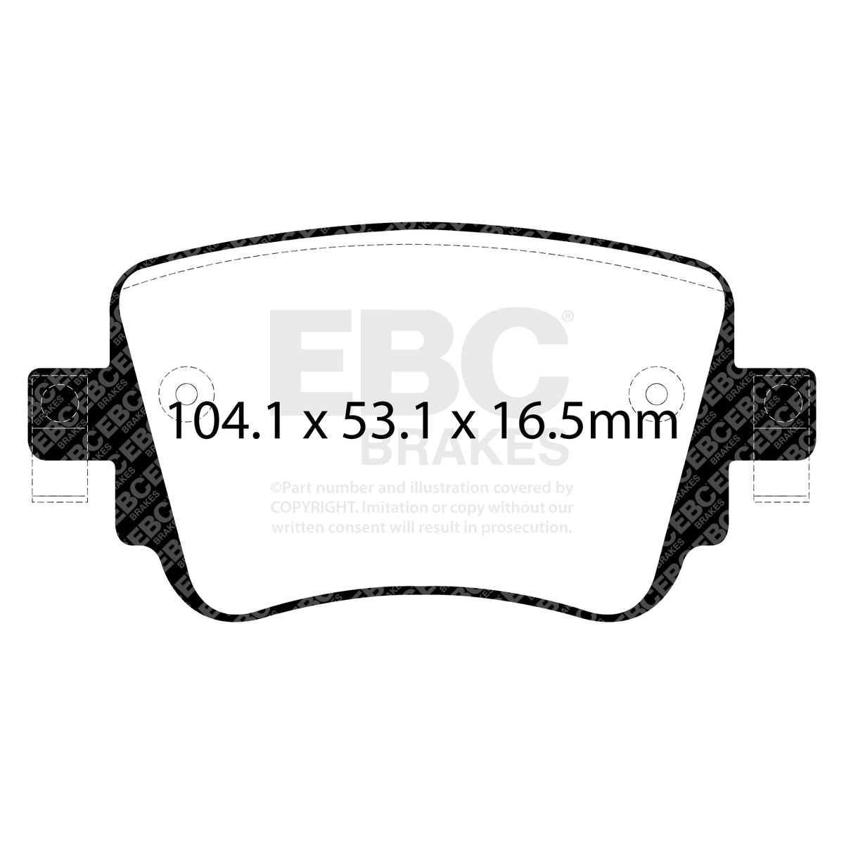 EBC Yellow Stuff remblokken achteras Volkswagen Polo AW GTI / Audi S1 / Skoda Octavia 5E VRS