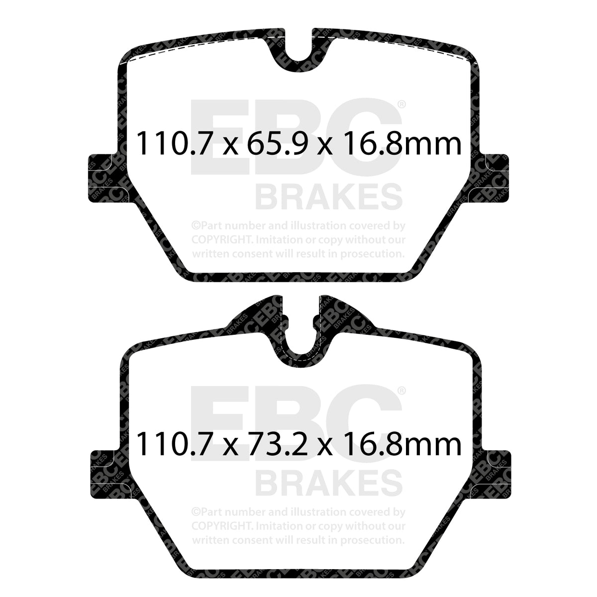 EBC Yellow Stuff remblokken achteras BMW 240i G42 / 340i / 440i G2x en Supra Mk5 B58