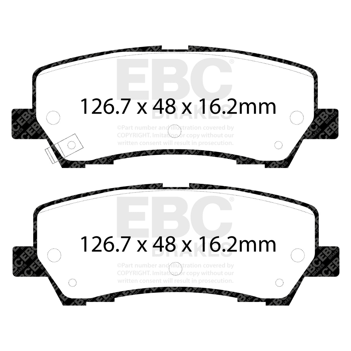 EBC Yellow Stuff remblokken achteras Ford Mustang S550 Ecoboost / 5.0 V8
