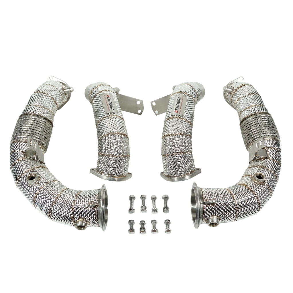 Endura - Downpipe BMW M850i ​​​​xDrive V8 N63B 4.4 - Decat / Sport cat - Osłona termiczna