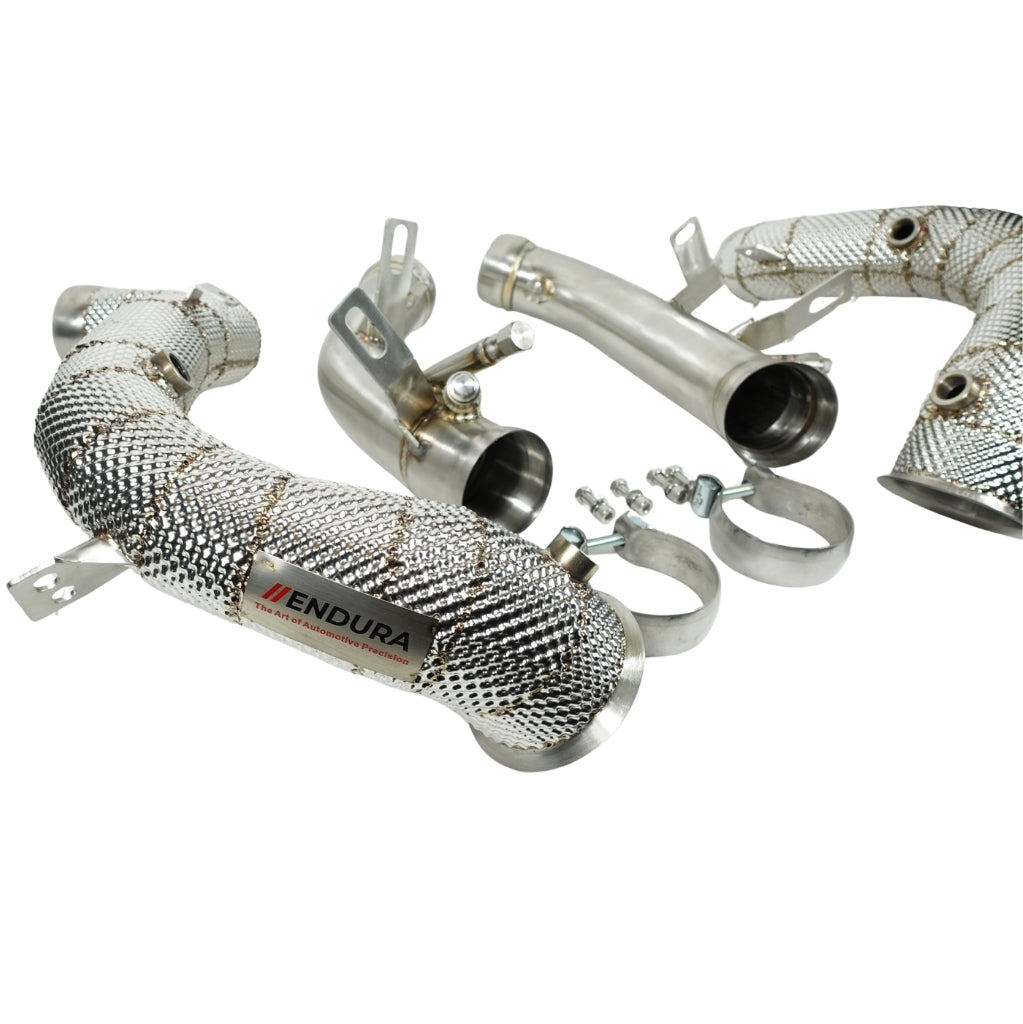 Endura - Downpipe Mercedes E63 / E63S AMG W213 OPF - Decat / Sport cat - Hitteschild