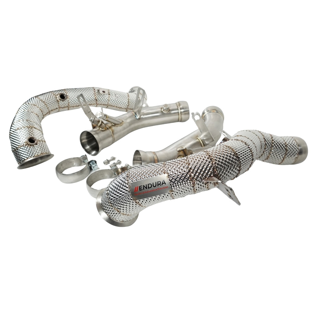 Endura - Downpipe Mercedes E63 / E63S AMG W213 OPF - Decat / Sport cat - Hitteschild
