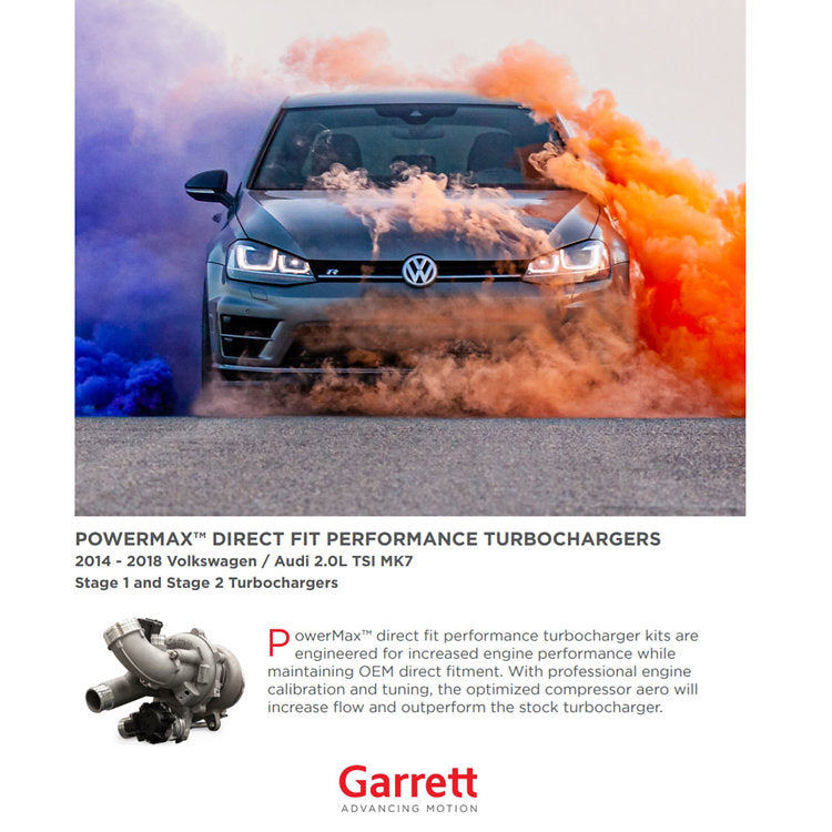 Garrett – Ulepszenie turbosprężarki Drop-In o mocy 485 KM – Audi A3 8V / VW Golf 7 GTI / R 2.0 TFSI