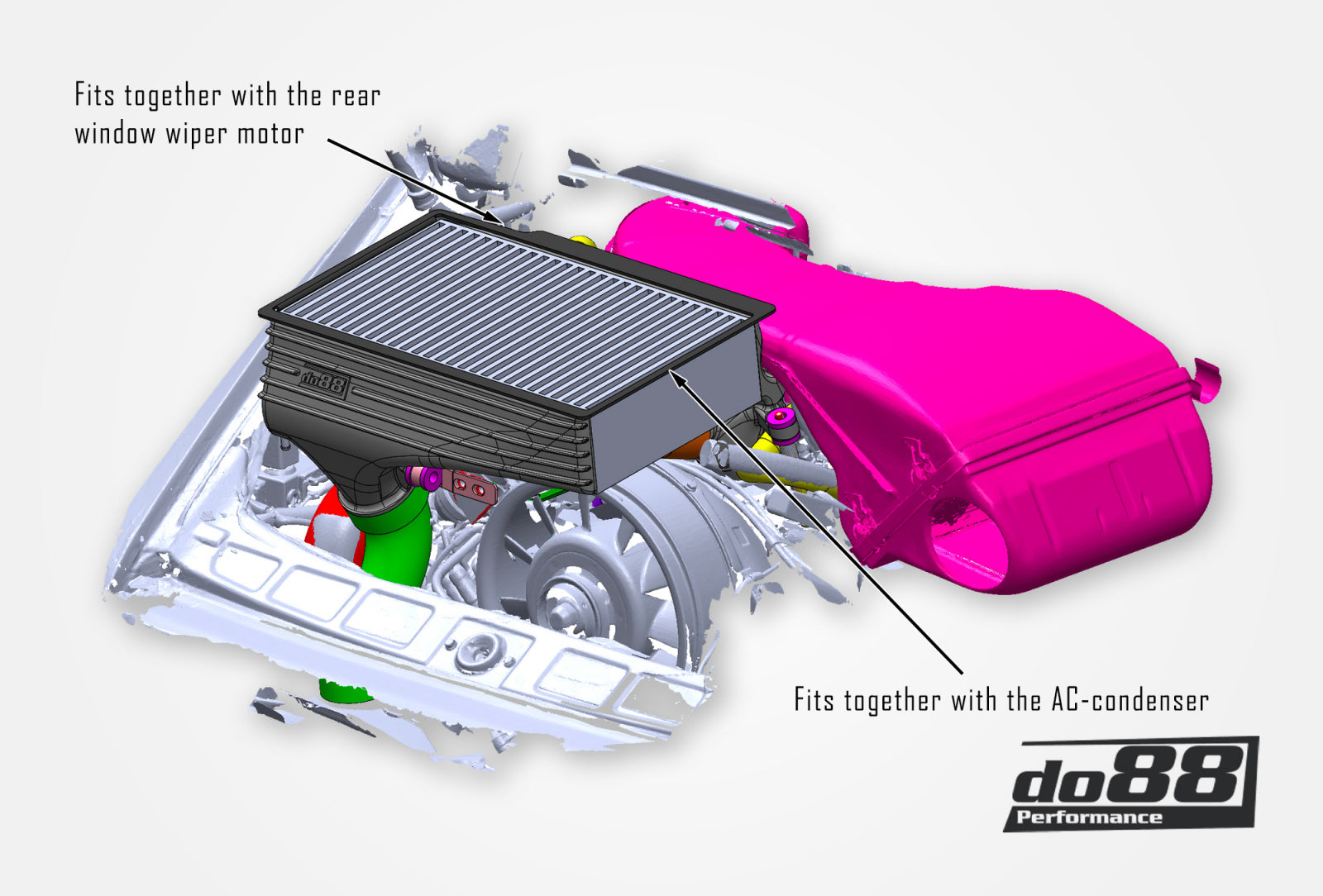 DO88 - Long-Neck Intercooler kit - Porsche 911 930 Turbo 8