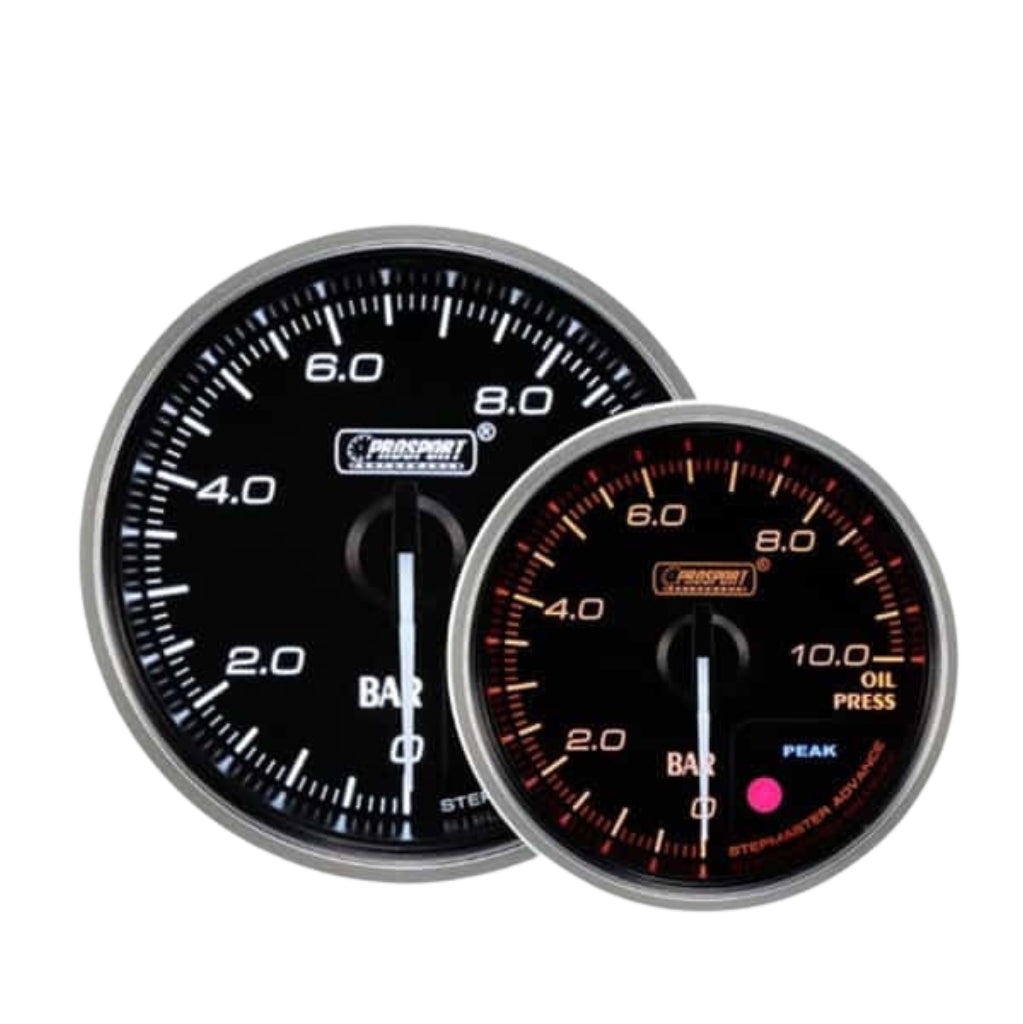 Prosport Supreme 60mm Oil Pressure Gauge - Red/White