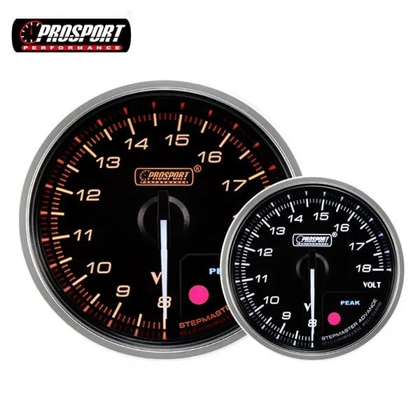 Prosport Supreme 52-mm-Voltmeter – Rot/Weiß