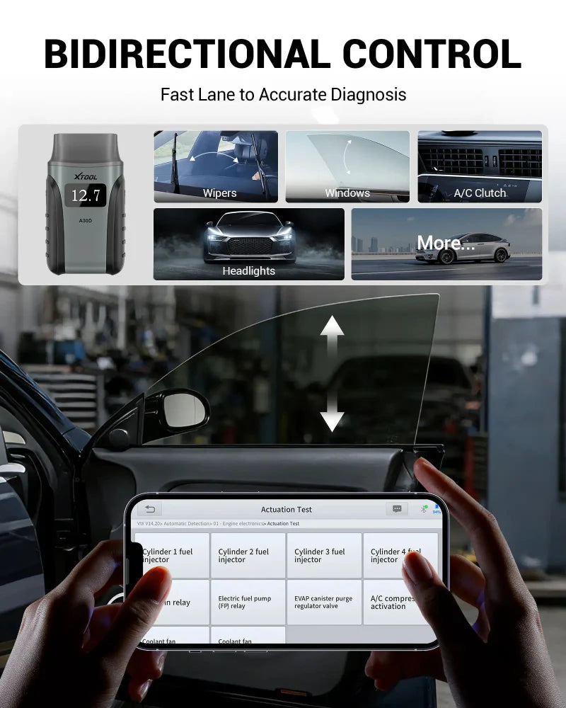XTOOL A30M OBD2 Diagnose Scanner Bluetooth CAN FD FCA AutoAuth