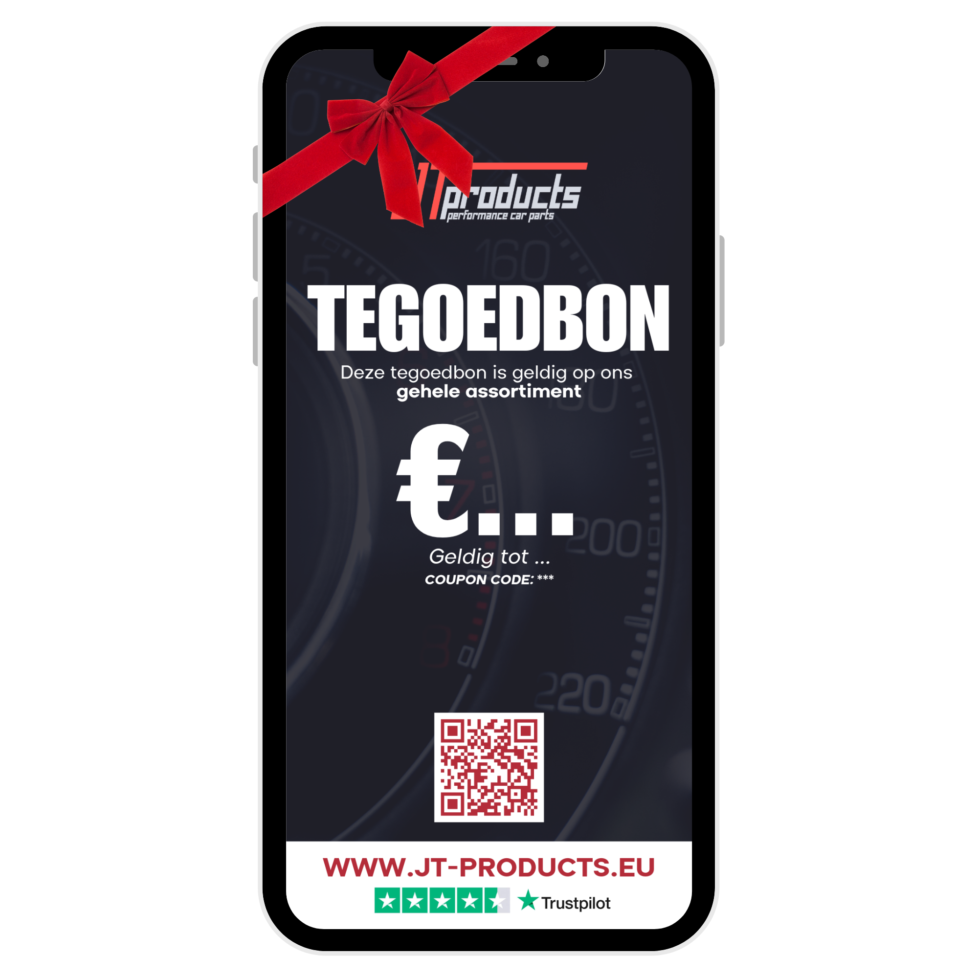 Carte cadeau numérique JT Products : le cadeau idéal pour tous les passionnés d'automobile.