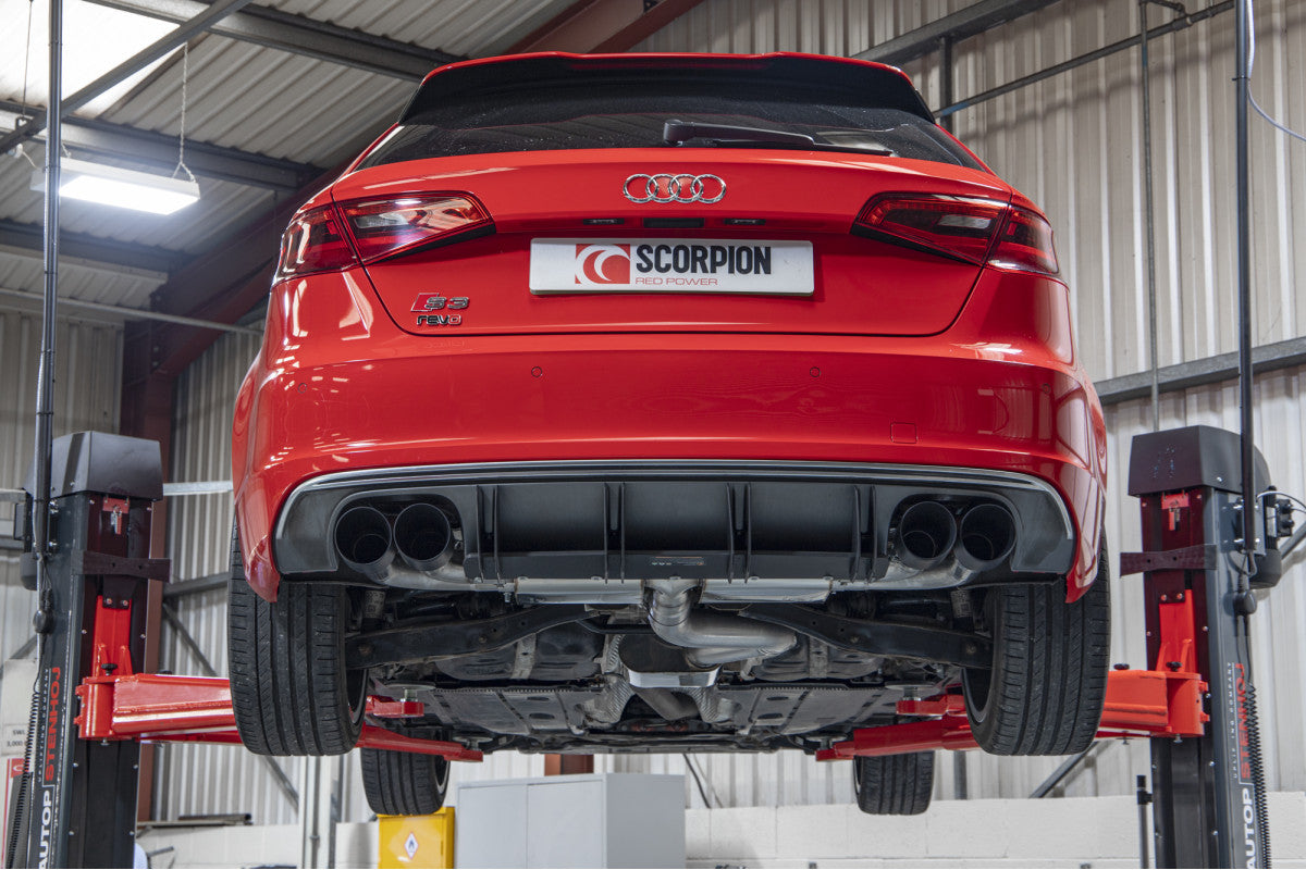 Scorpion Resonerend Cat back systeem Audi S3 2.0T 8V PFL 3